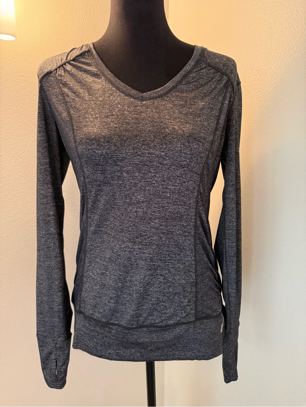 Women's Tangerine Gray/Silver Long-Sleeve Active Top